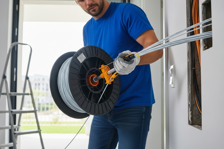 Eve Fiber Kablo Çektirme Daireye Fiber Kablo Çekmek 16 Daireye Fiber Kablo Çekmek